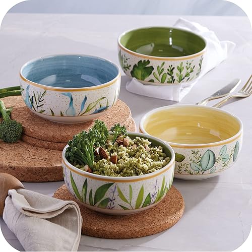 Miniatura 4 de Juego de 4 cuencos de vajilla Corona  Siena 21oz  Servicio para 4  Cerámica  Decoración de jardín  Juego de 4 cuencos  Cerámica
