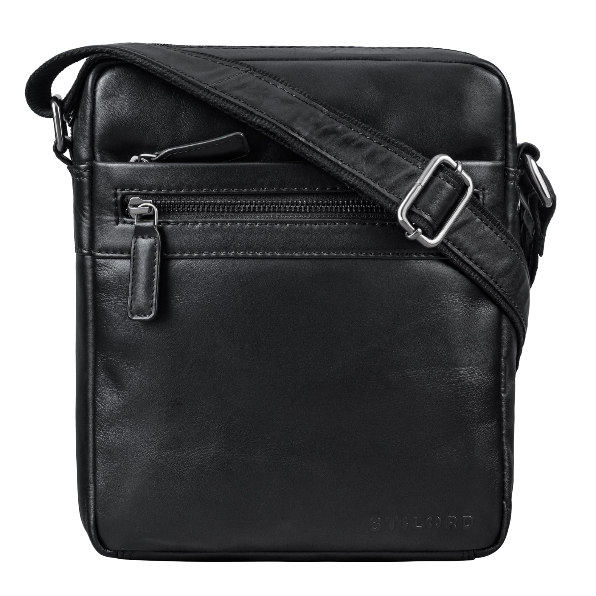 STILORD “Oli” Borsello Uomo Pelle Piccolo Vintage | Borsa Tracolla in Cuoio Crossbody | Borsa Uomo Elegante per Lavoro e Viaggio 11 Pollici DIN A5 Colore:nero