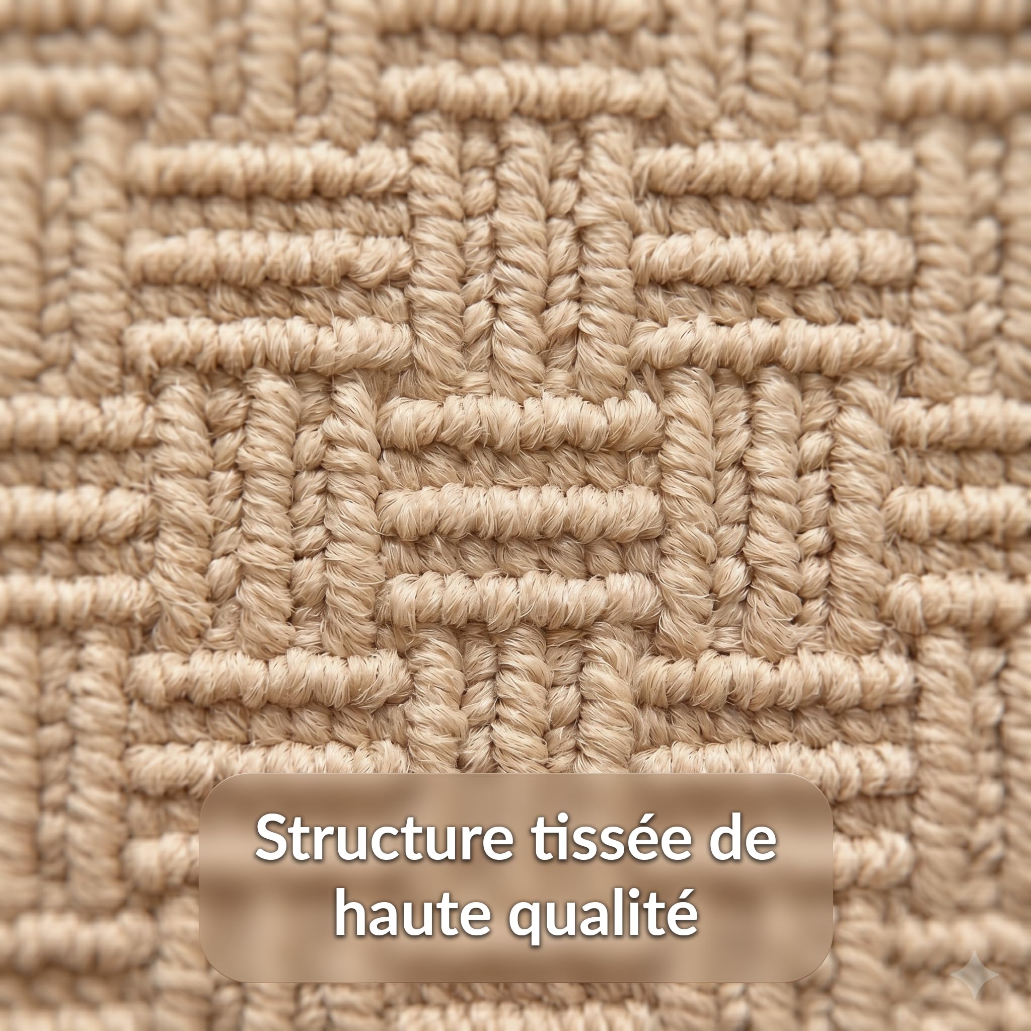 KARAT Tapis de Couloir Beige, 80 x 150 cm, Monaco - Bouclé Antidérapant et Antistatique - Tapis Long pour Cuisine, Entrée, Couloir et Pièce de Vie