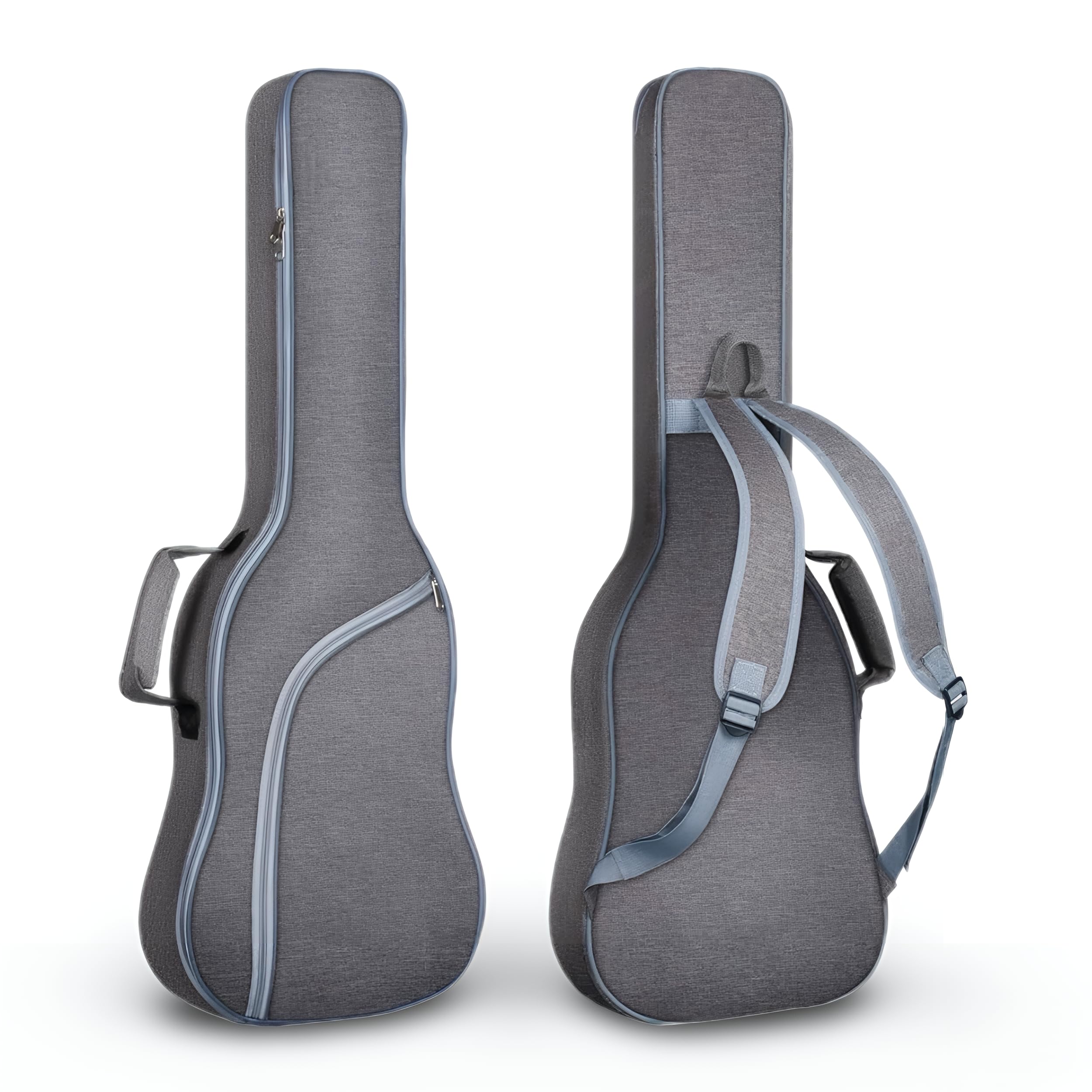 The Melod Electric Guitar Gig Bag 39-41 Inches with Backpack Dual Adjustable Straps, Padded Protection, Electric Guitar Case Khaadi Grey-picture-14