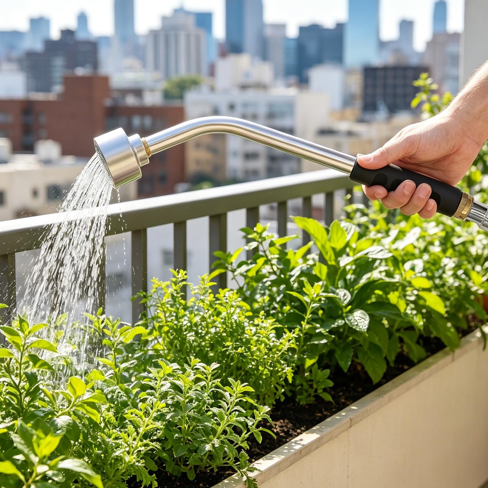 Operitacx Lanza de riego para jardín: boquilla de malla 1000 que proporciona una fina niebla - Varilla rociadora de riego suave de 45 cm para arbustos y flores, fácil de conectar.