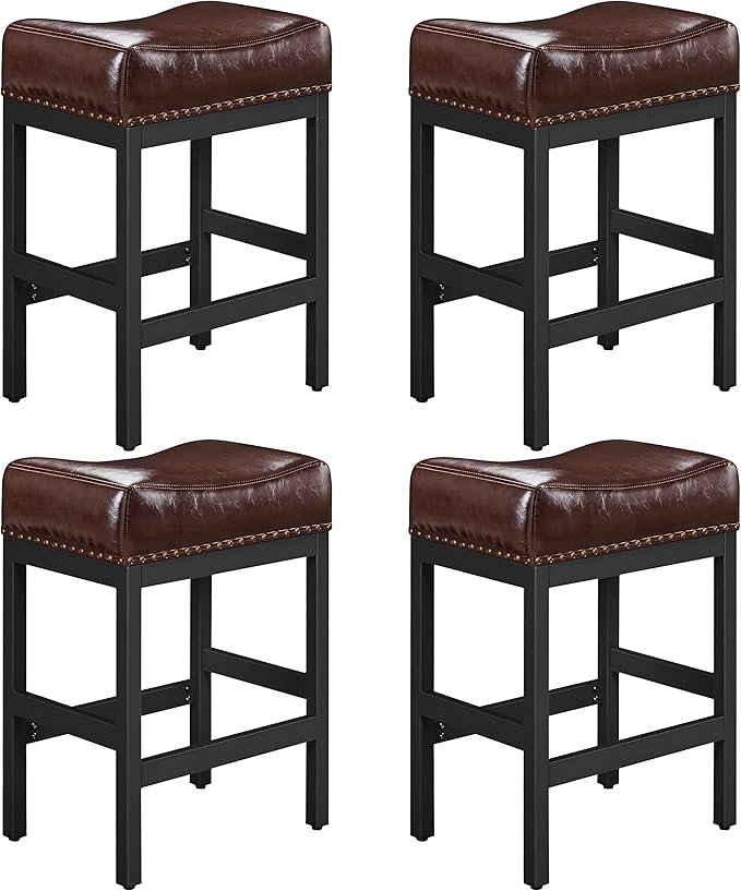 Yaheetech 26" Bar Stools Set of 4 Counter Height Bar Stools