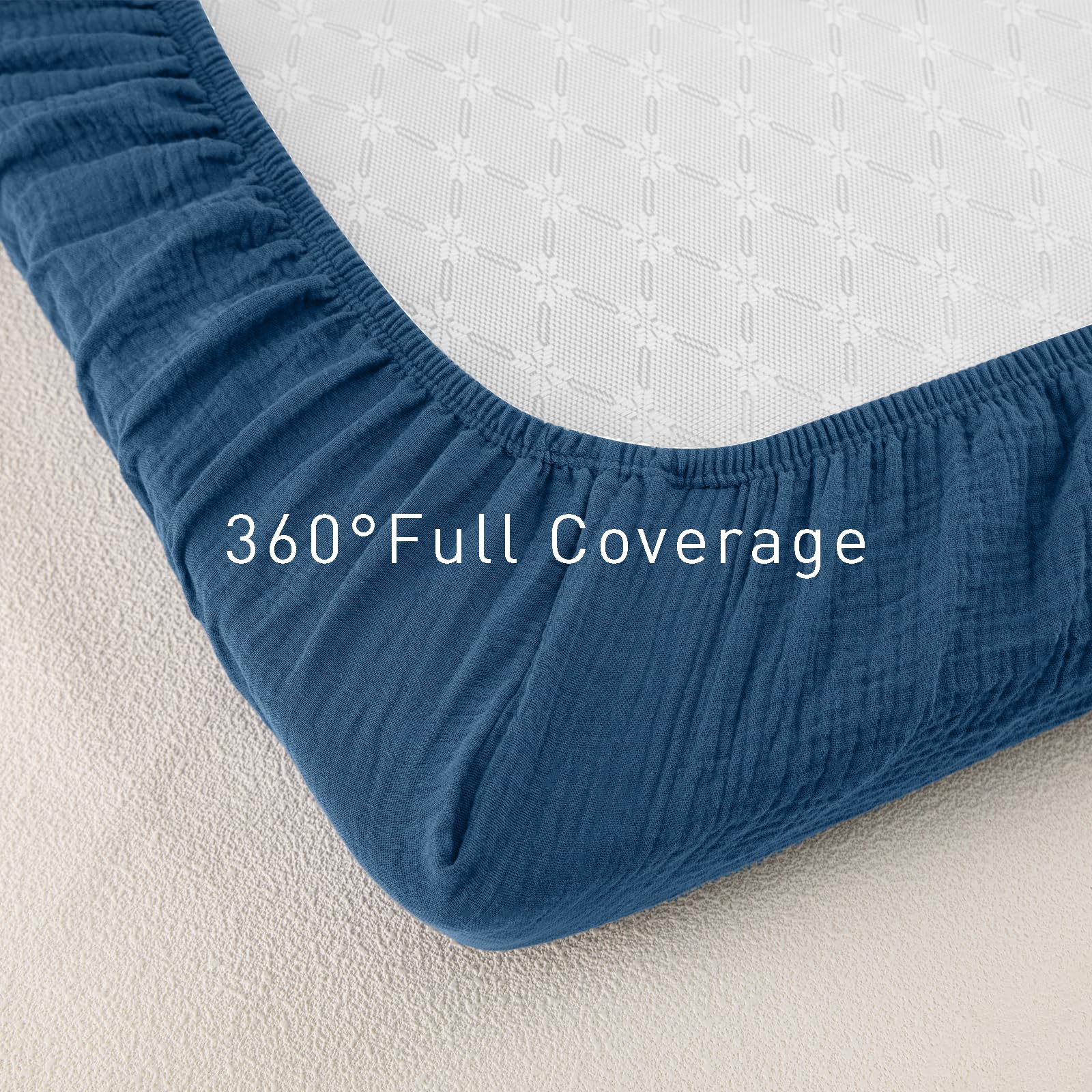 Gllquen Baby Confezione da 3 lenzuola in mussola per mini culla, traspiranti, con angoli, in morbido cotone confortevole, per neonati e ragazze, con angoli universali, per mini culla, 96,5 x 66 cm
