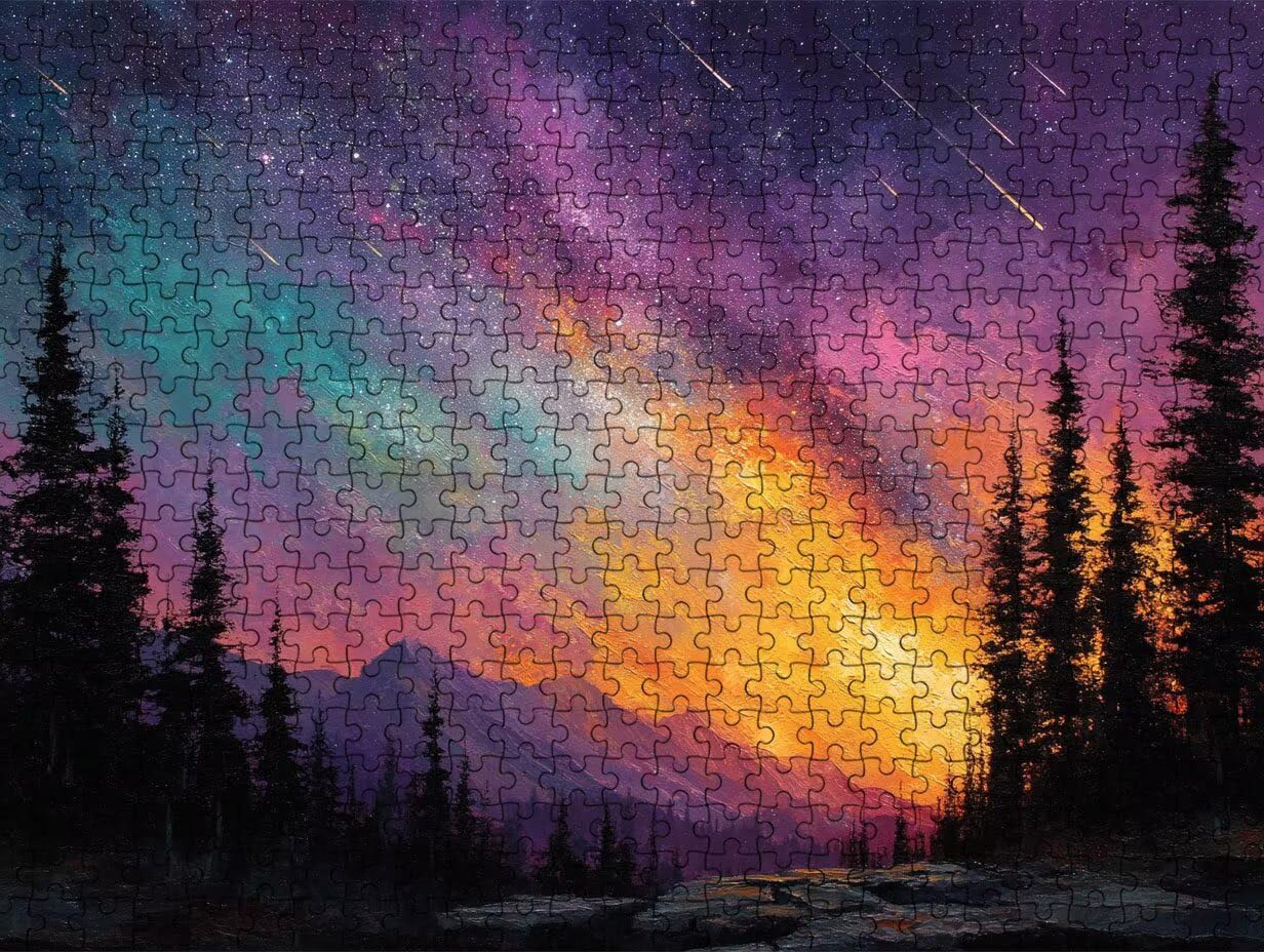 Puzzle 1000 sztuk, 3D Gwiazda Góra Puzzle dla Dorosłych Wyzwanie, Artystyczne Puzzle Edukacja, Zabawne I Stymulujące Dekoracyjne Puzzle dla Rodziny, jako prezent i dekoracja ścian R6KH896