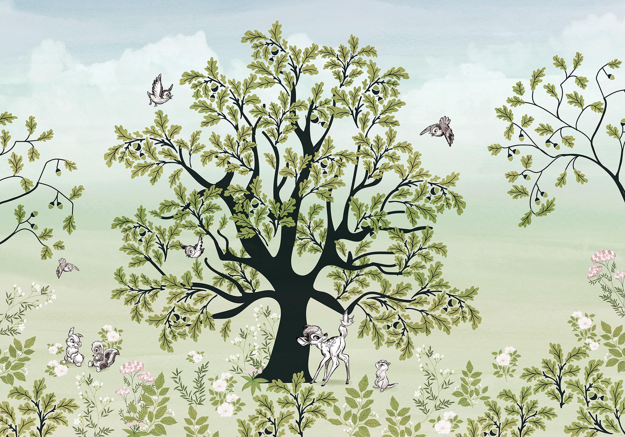 Komar Disney Non-Woven Photo Wallpaper Bambi Forest Friends Size 400 x 250 cm Children's Bedroom Wallpaper Forest - Image 2