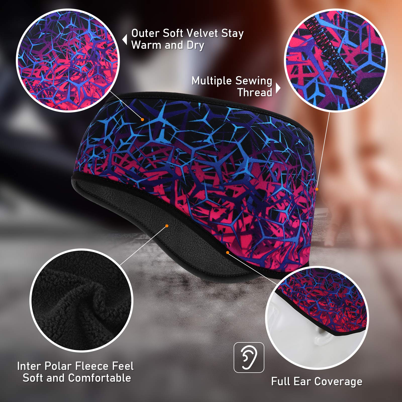 Fascia Termica Per Sport Invernali - 2 Pezzi In Pile Per Corsa, Sci, Yoga E Bicicletta - Foto 11