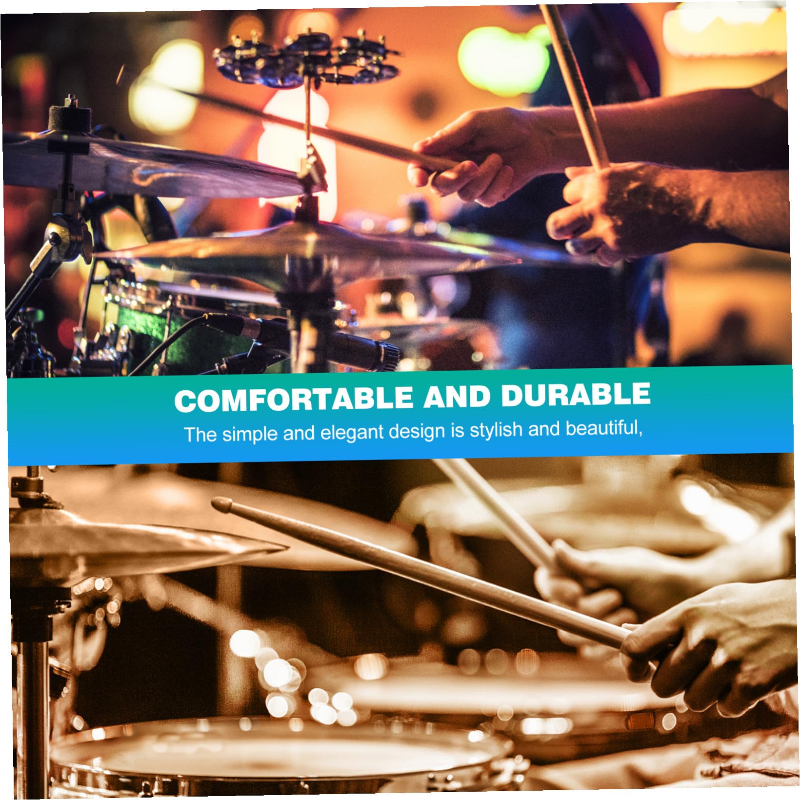Toyvian 20pezzi Bacchette Per Batteria Legno Accessori Musicali Professionali Per Rullante e Percussioni Design Ergonomico e Facile Da Usare