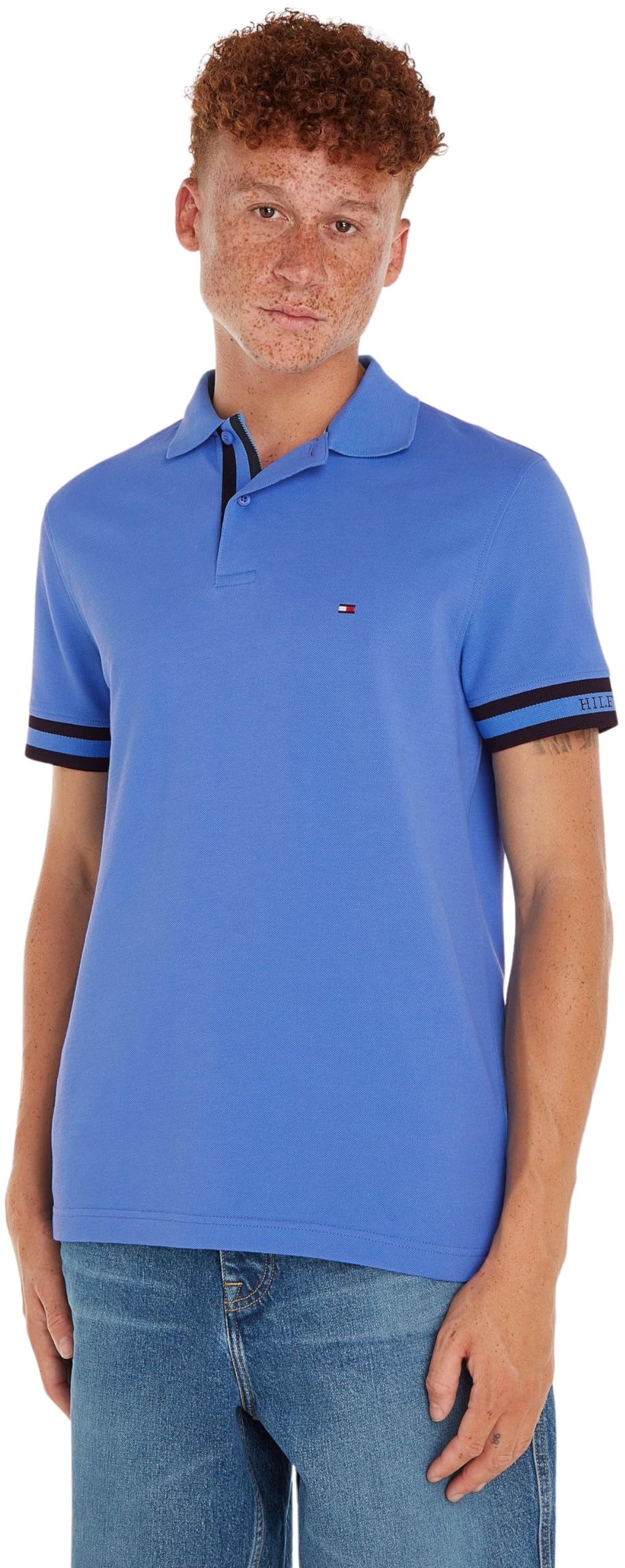 Tommy Hilfiger Polo de Manga Corta para Hombre Slim Fit
