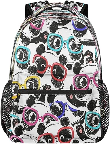 Mochila escolar para adolescentes, niños y niñas, mochila para computadora portátil, mochila de viaje, Pandas, Mochilas Daypack