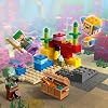 LEGO Minecraft Mercan Kayalığı 21164-7 Yaş ve Üzeri Macera Oyunları Seven Çocuklar İçin Alex, bir Boğuk ve 2 Güzel Kirpi Balığı İçeren Yaratıcı Oyuncak Yapım Seti (92 Parça)