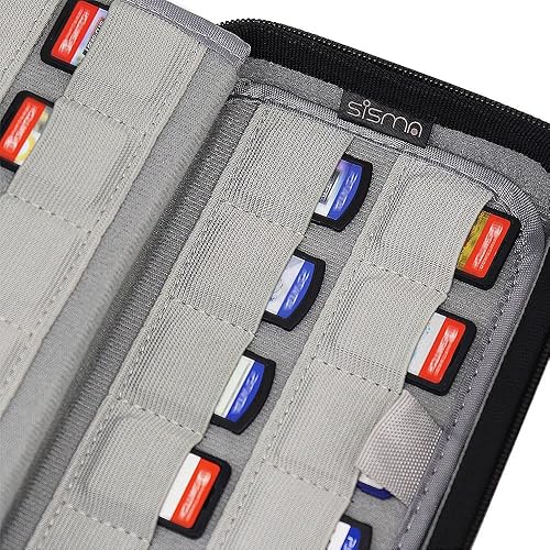Miniatura 8 de sisma 80 Switch Game Holder Storage Case Compatible with Nintendo Switch Game Cards or SD Cards, Game Cartridges Organizer Hard Shell Travel