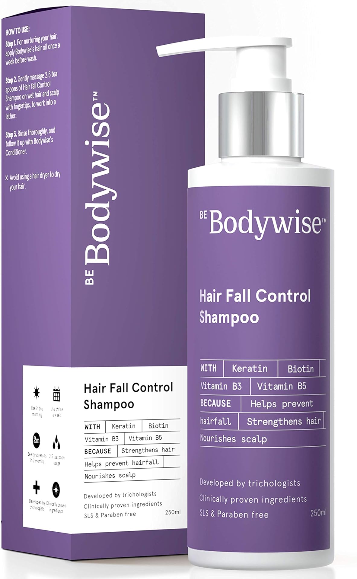 Amazon.in Be Bodywise Hair Fall Control Shampoo