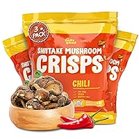 Vista 15 de The Daily Good - Charqui de hongos - Paquete de 3 bocadillos, delicioso bocadillo de hongos alto en fibra, alimento sin carne y sin gluten, contiene