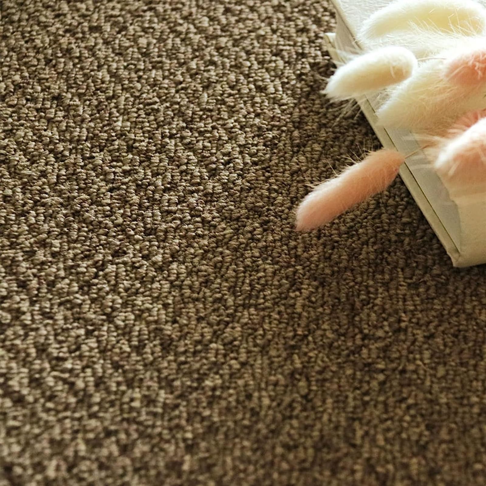 Cxvhsertwr Coffee Color Carpet Squares, Carpet Tiles Multi-Purpose Self-Priming Self Adhesive Tile(Coffee Color)