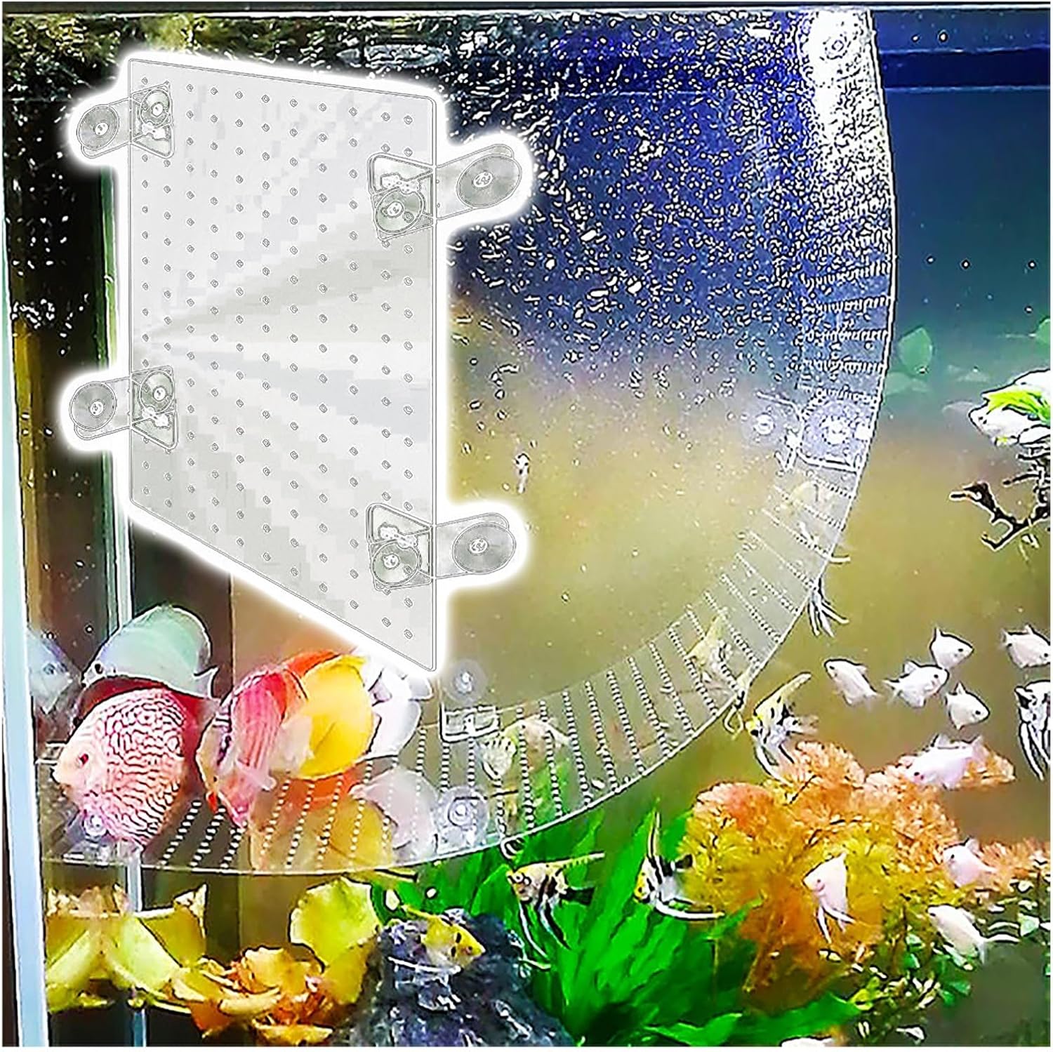 Bendable Acrylic Fish Tank Divider, Aquarium Separator Fishs Isolation Box Guppy Betta Tank Divider for Separating Fish and Creating Aquatic Environments(Fits Fish 2cm/0.79in,75gal (45x120cm))