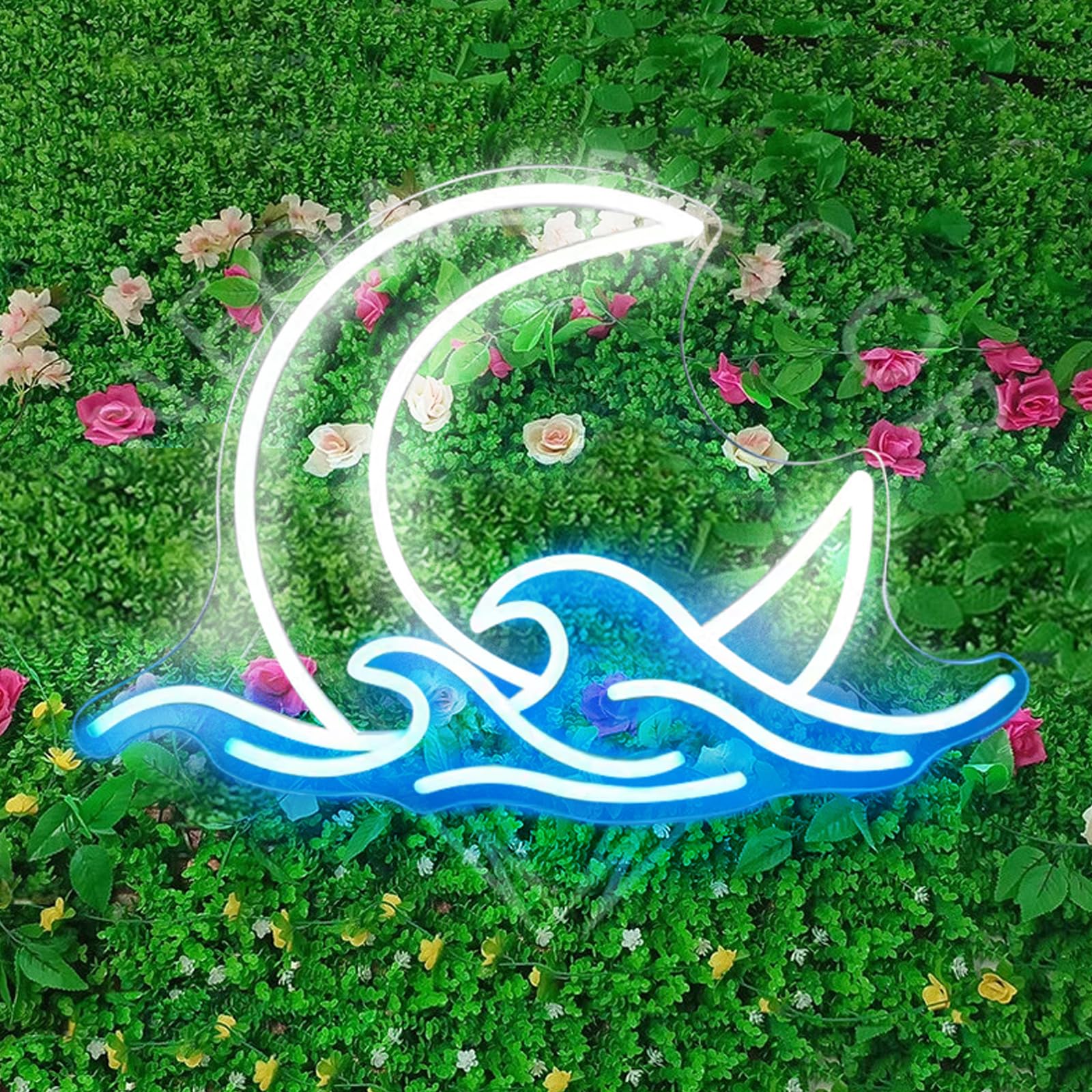 Dimmable Neon Sunrise Sunset Sign LED Anime Neon Sign for Wall Decor, Hanging Acrylic Sunset Wave Neon Night Light for Gameroom Teens Dorm Party Gifts(Sunset Wave)