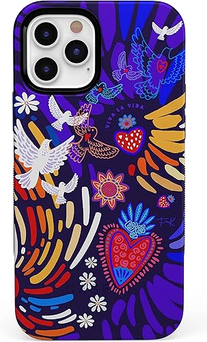 Casely Funda para iPhone 1212 Pro  Compatible con MagSafe  Viva La Vida  Funda para collage Frida Kahlo