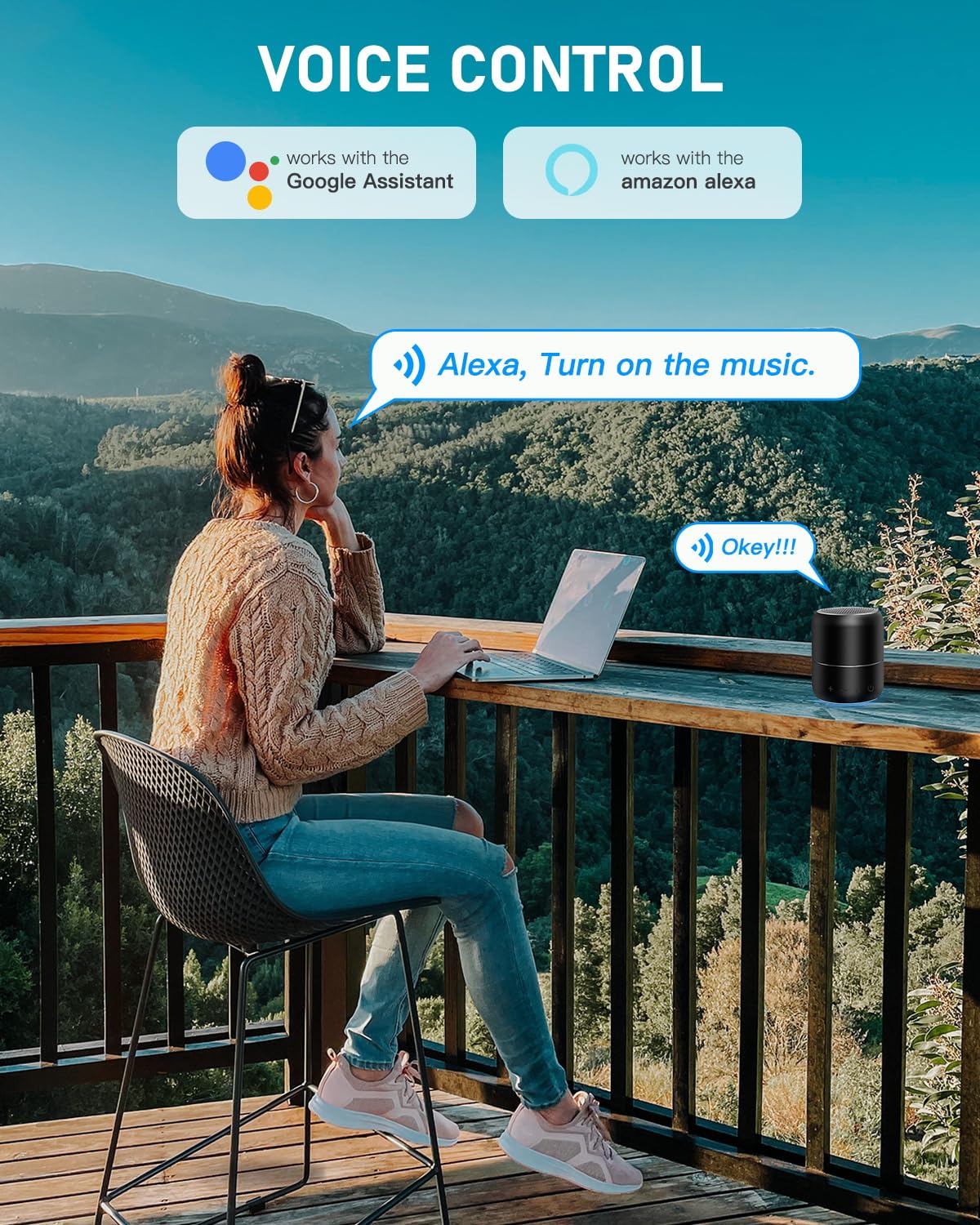 GreenSun Extérieures Connectées Étanches IP44 - Prises Connectées WiFi avec Suivi de Consommation Programmateur Minuteur Contrôle à Distance via VeSync Alexa Lot de 2 Prises
