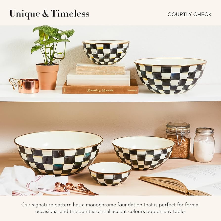 マッケンジーチャイルズ　ボウル Amazon.com | MACKENZIE-CHILDS Enamel Serving Bowl, Enamel