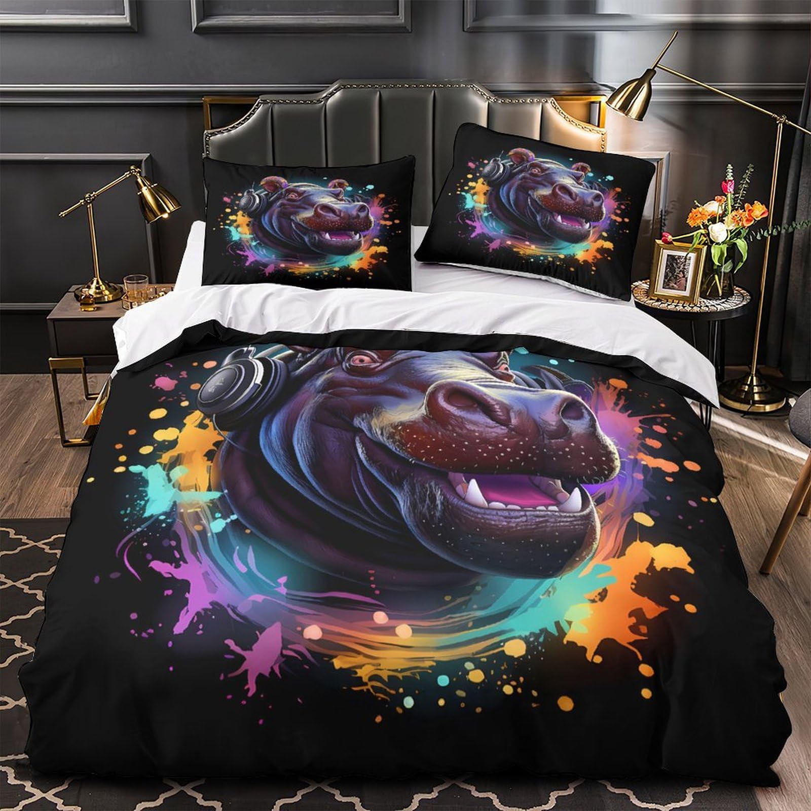 Parure de lit Vache des Highlands 220x240 cm en microfibre