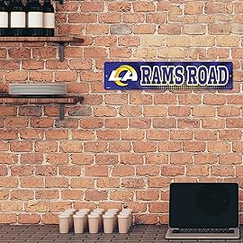 NFL Los Angeles Rams 16-Inch Plastic Street Sign Dcor