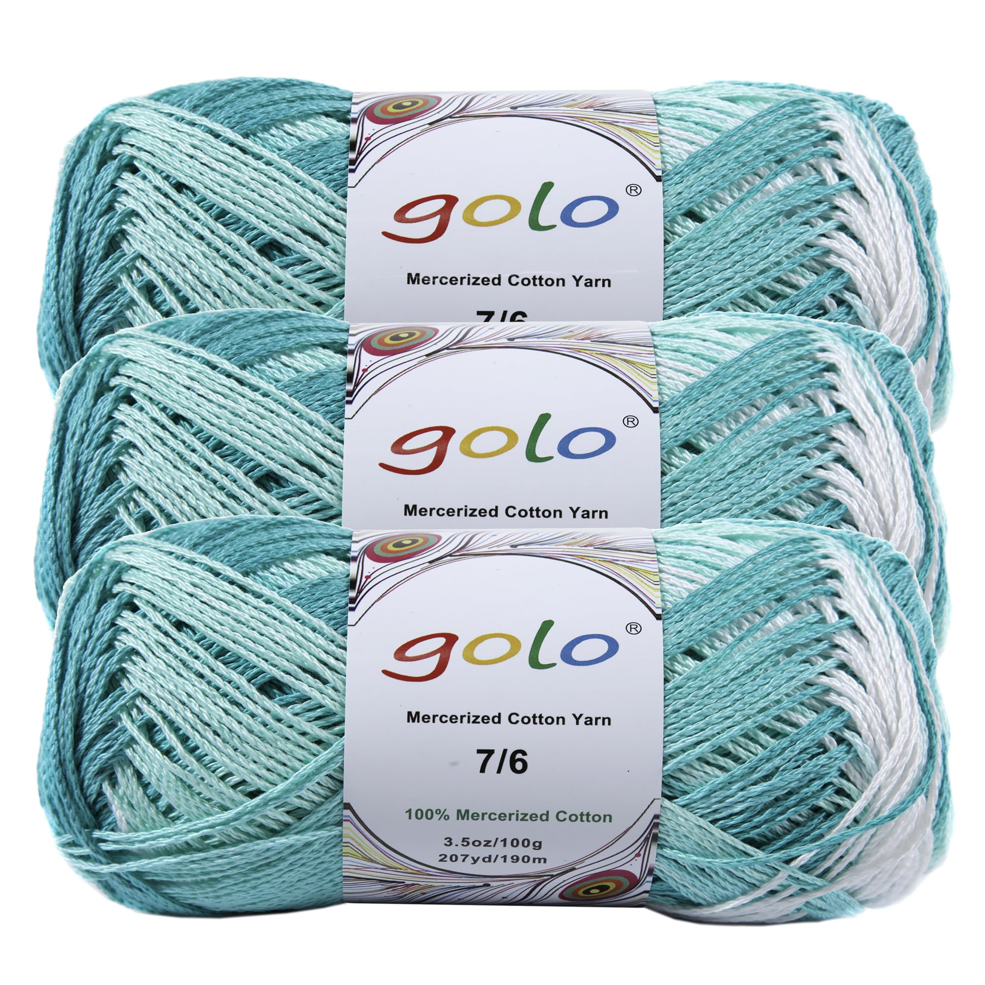 Coton mercerisé pour crochet et tricot à la main, fil 100g bricolage aiguilles taille 3 créatif