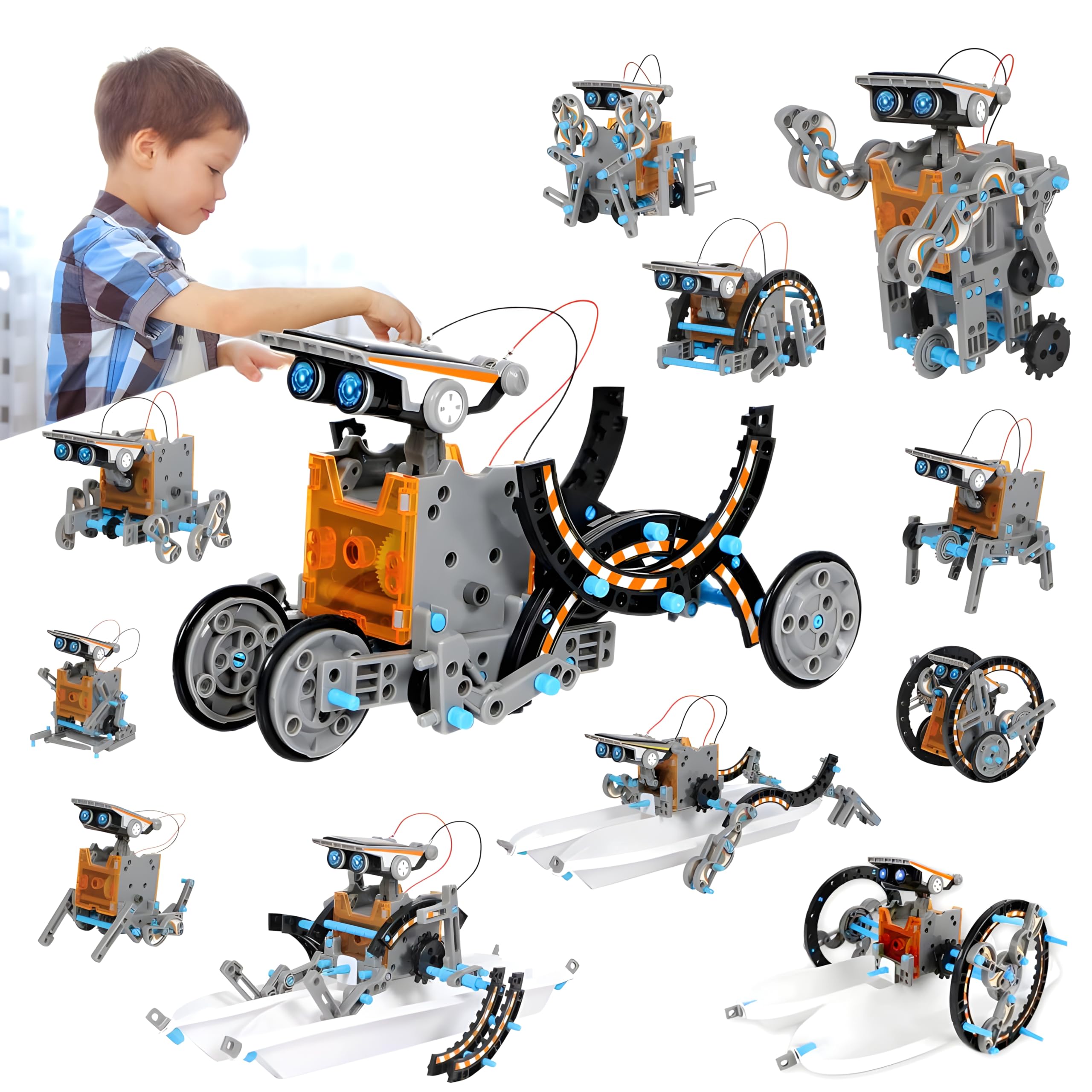 STEM 12-in-1 Education Solar Power Robot Toys for Boys Ages 8-12, DIY Building Educational Experiment Robotics Science Kit for Kids, Birthday Gifts for 8 9 10 11 12 Years Old Boys Girls Teens