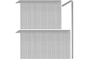 100 Pack Tent Stakes - Metal Galvanized Steel, 6-3/4"
