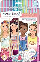 Make It Real - Fashion Design Sketchbook: Blooming Vibes - Kids Fashion Design Kit - Coloring Book for Girls 6-14