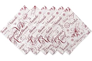 DII Vintage Christmas Collection Joyeux Noel Napkin Set