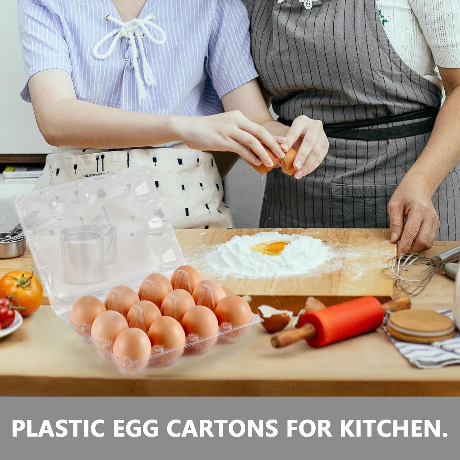 120PCS Egg Cartons Cheap Bulk, Clear Large Egg Cartons for Chicken Eggs, Chicken Egg Container Bulk Egg Holders for Refrigerator, Storage, Family, Chicken Farm, Market, 3x4 Grids
