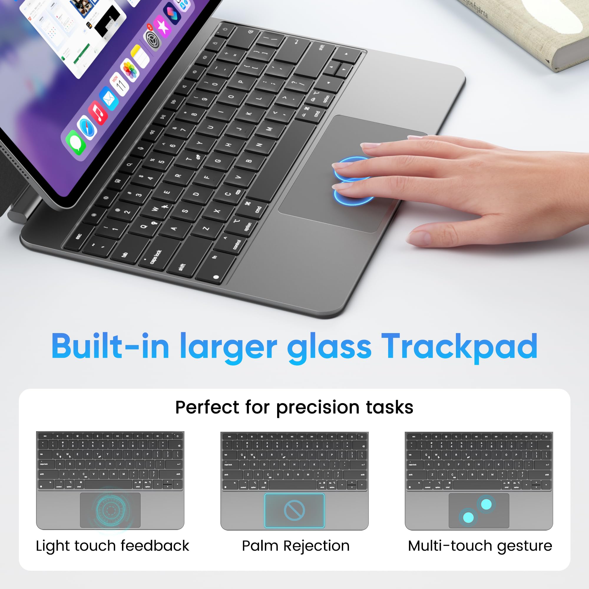 Amazon.co.jp: doqo iPad Pro 13インチ キーボード付きケース (M4