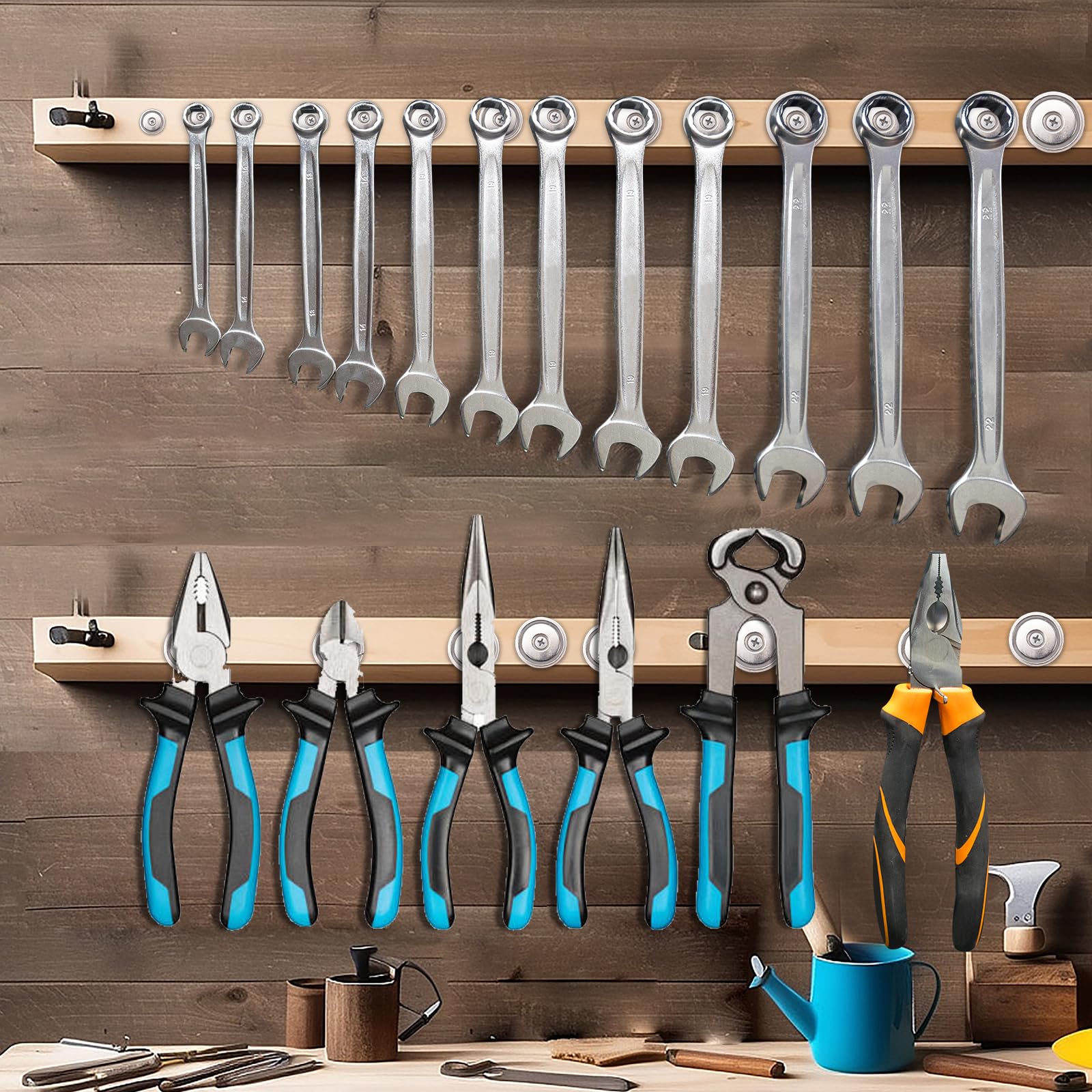 ASOFTY Neodymium magneten, extra sterk, met gat, verzonken kop, ronde magne magneten met schroeven, sterke potmagneet voor keuken, kantoor, magazijn, garage (20 mm