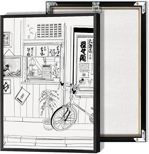 Póster vintage japonés de Kyoto de los años 90, lienzo en blanco y negro, arte de pared, comida japonesa, ola Hokusai, Y2k, impresiones modernas,