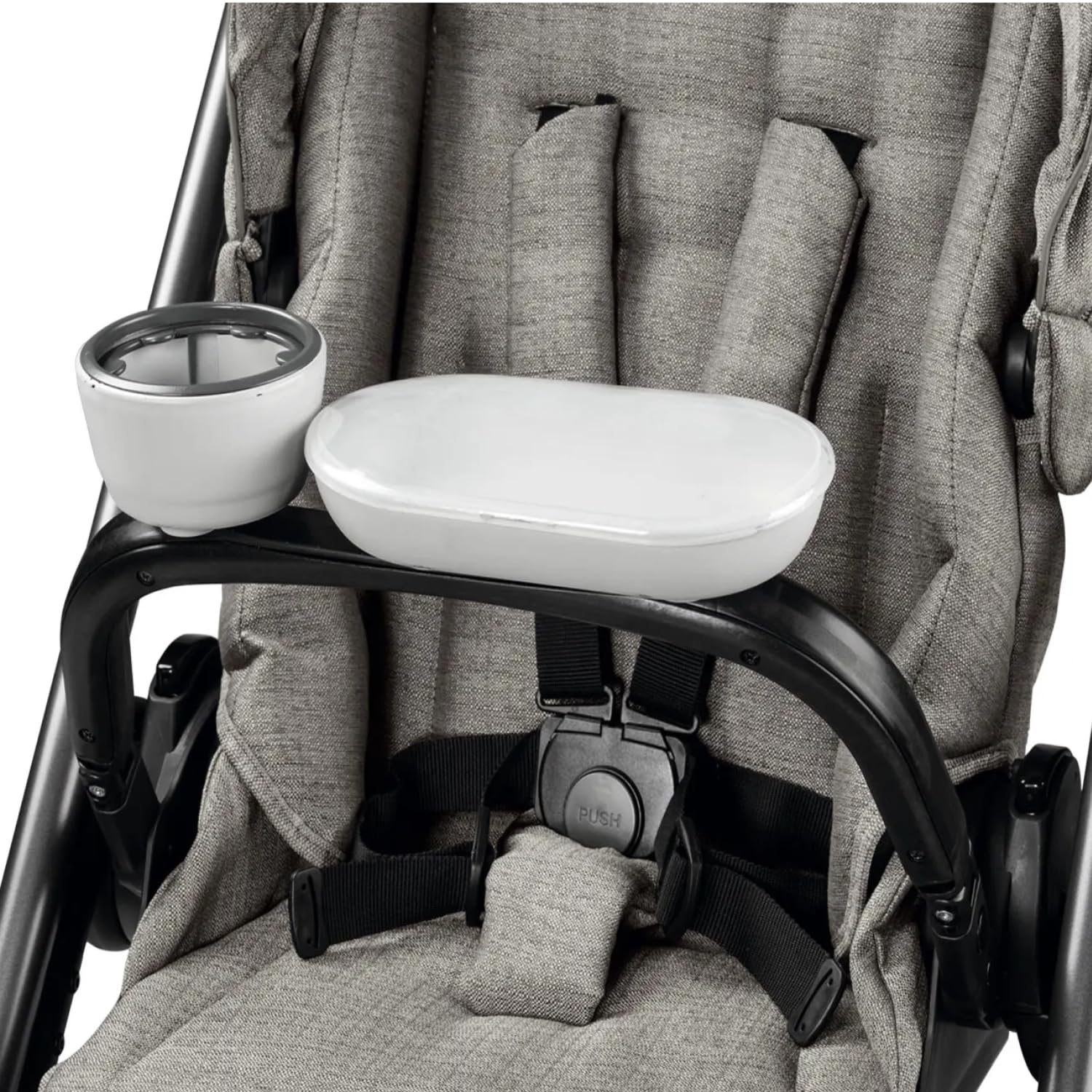 PEG Child Tray Veloce/Vivace - Plateau Repas et Porte-Gobelet - Compatible avec les Poussettes Veloce et Vivace de Peg