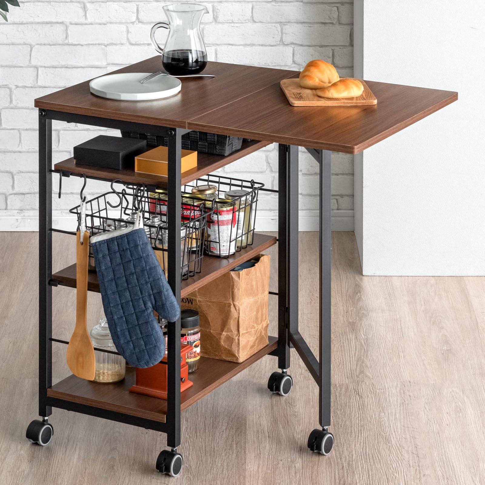 Amazon.co.jp: Tansu no Gen 17620023 (88102) Kitchen Wagon