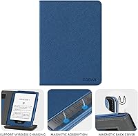 Vista 5 de CoBak - Funda para Ereader de piel sintética duradera con función de apagado y encendido automático, ranura para tarjetas y correa para la mano - Se