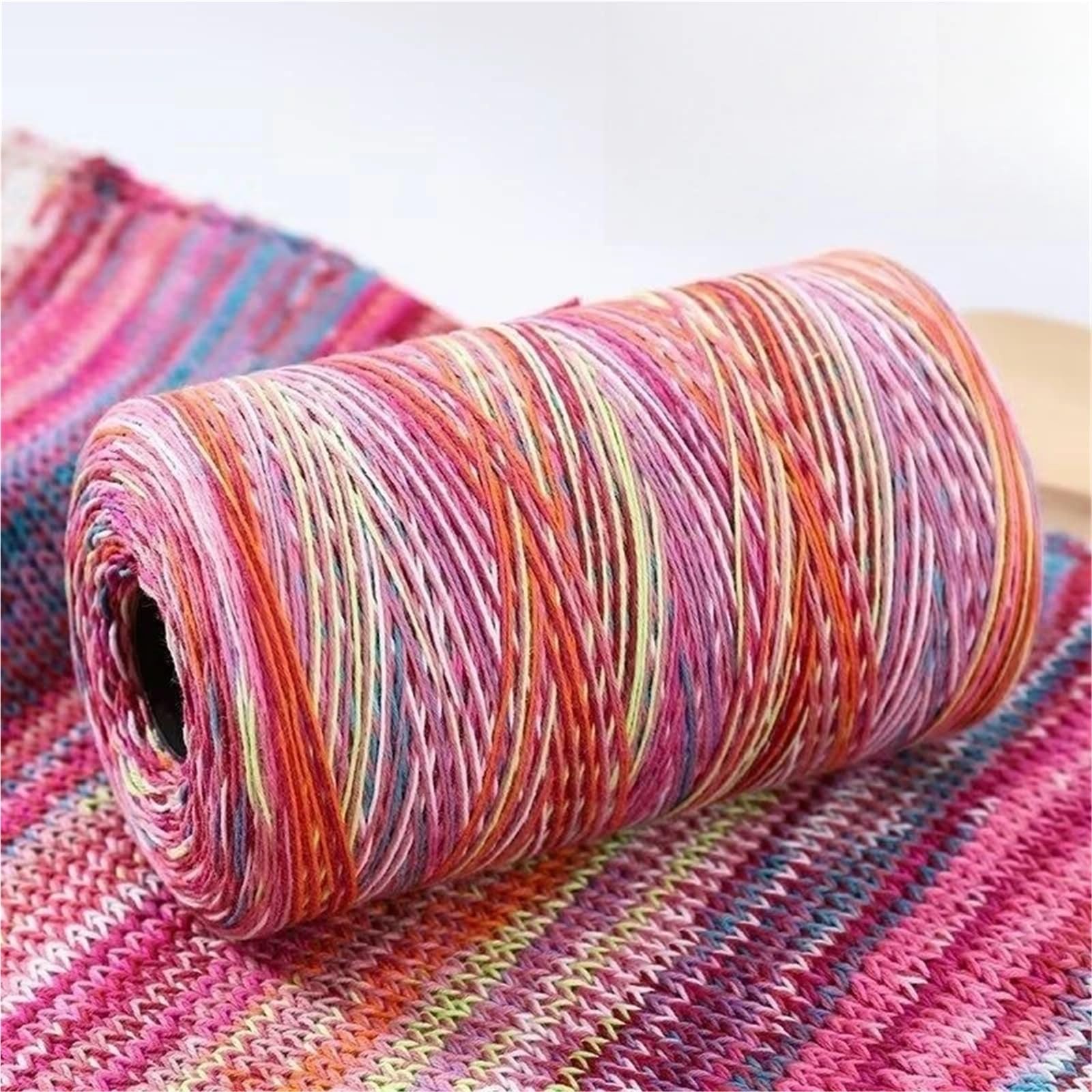 300 g/pz Sezione modello in cotone tinto filo retrò Materiale fai da te for lavorare a maglia cappello sciarpa maglione alla moda(Color-06)