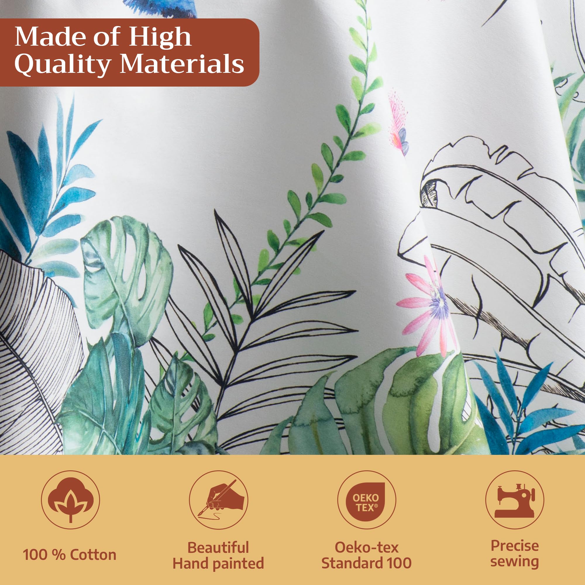 Maison d'Hermine Nappe ronde réutilisable 100% coton Ø 160 cm