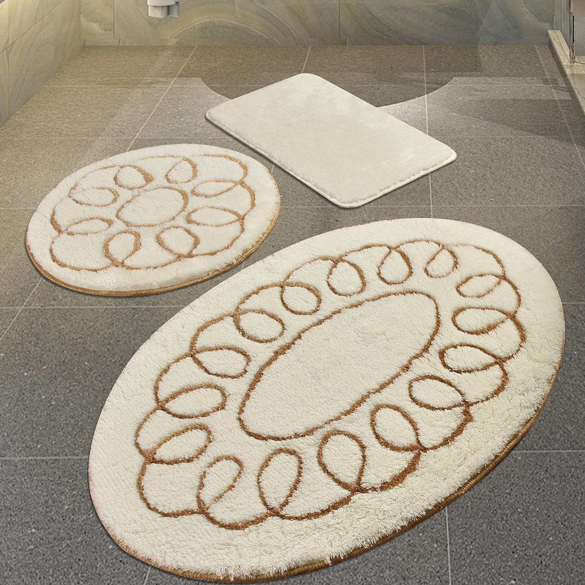 Setmat Set 3 pièces ovale beige pour la table au quotidien