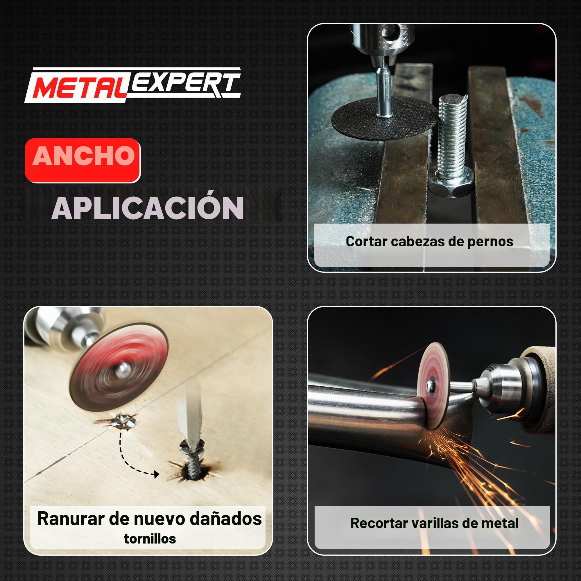 EZARC Discos de Corte 32pcs, Ruedas de Corte de 38 mm Para Metal y Acero Inoxidable, Discos de Corte Para Herramientas Rotativas