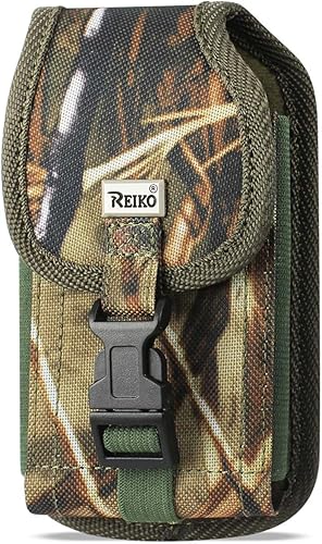 Miniatura 2 de Reiko Bolsa De Teléfono Resistente Vertical Inalámbrica Con Clip De Hebilla 6.62" X3.46" X0.68" En Funda De Cartera - Camuflaje