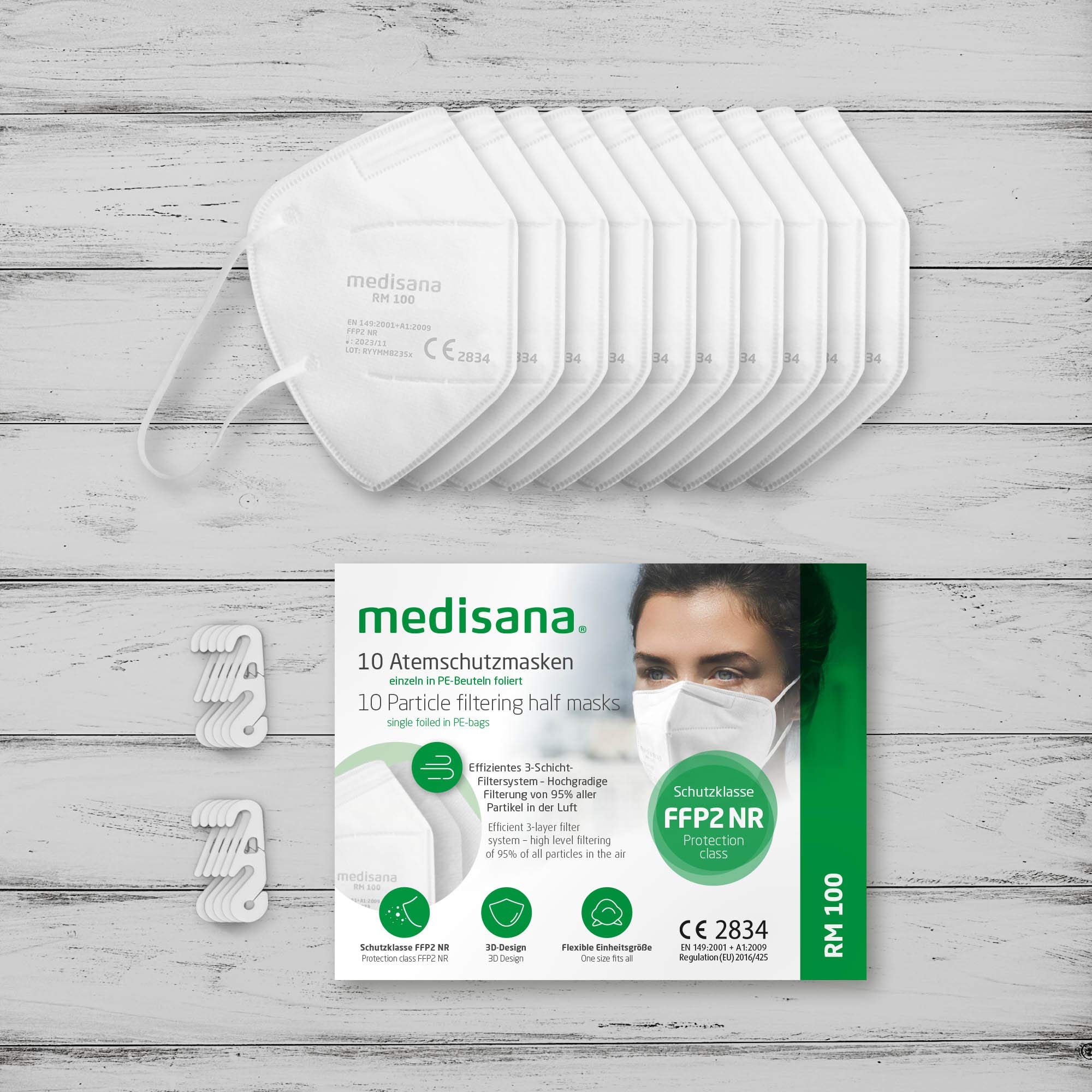 Medisana FFP2 mondmaskers KN95 CE - Duitse Drogist in Huis
