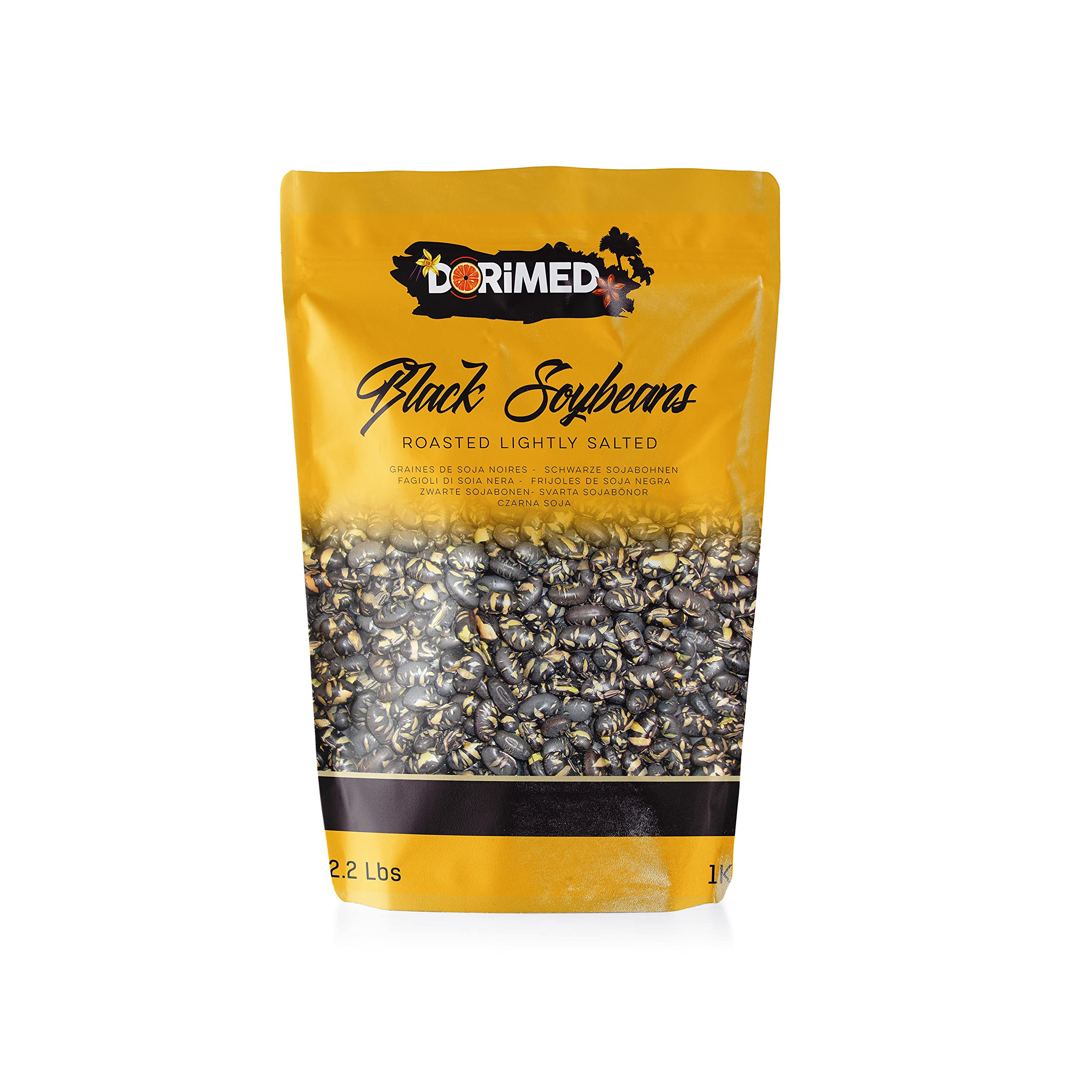 Black Soybeans 1 Kg, Roasted and Lightly Salted 2.2 Lbs, high Protein