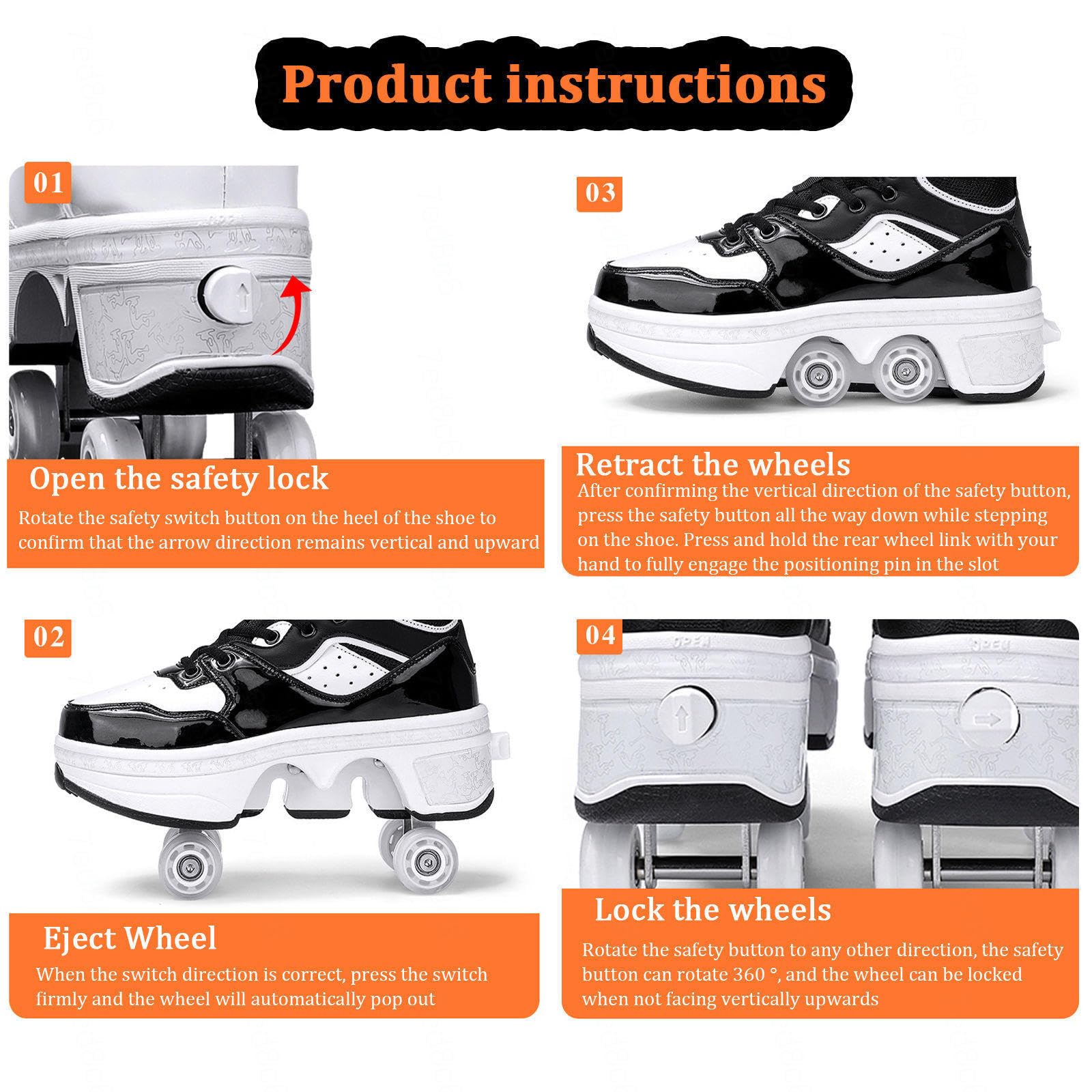 Rollschuhe Schuhe Rad Schuhe für Jungen Mädchen Erwachsene Rollschuhe Schuhe mit Rädern Flexible Schlittschuhe als Geschenk,36