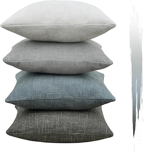 Miniatura 2 de Merrycolor Juego de 4 fundas de almohada decorativas de felpilla suave de 18 x 18 pulgadas, para sofá, cama, fundas de almohada cuadradas modernas