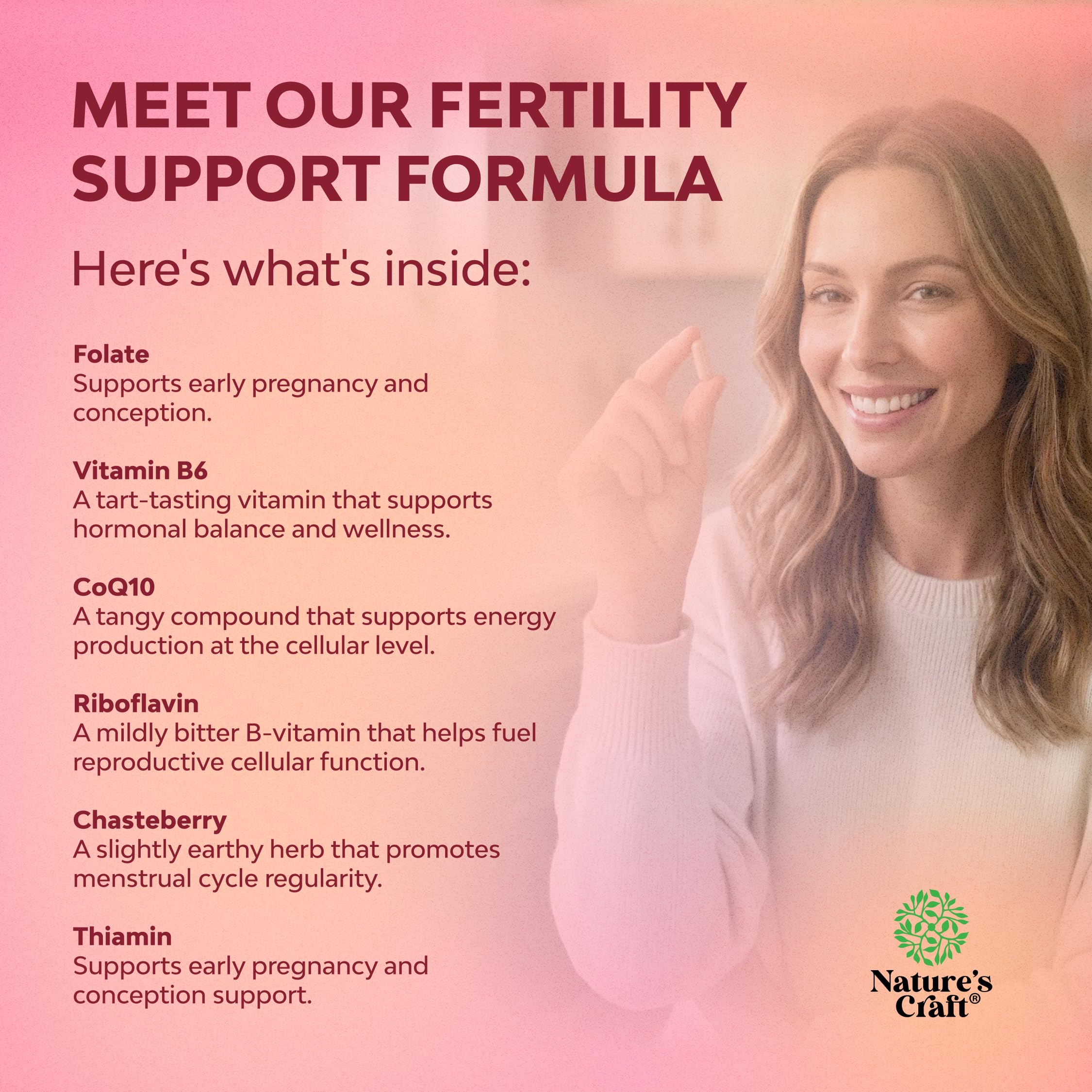 Female Fertility Support Capsules with Prenatal & CoQ10 - 60 Count — Amazon image 2