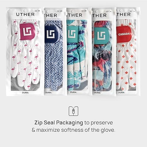 Miniatura 6 de Uther Guantes de golf Dura para hombre, duraderos, cómodos, ajuste a medida con bolsa con cremallera