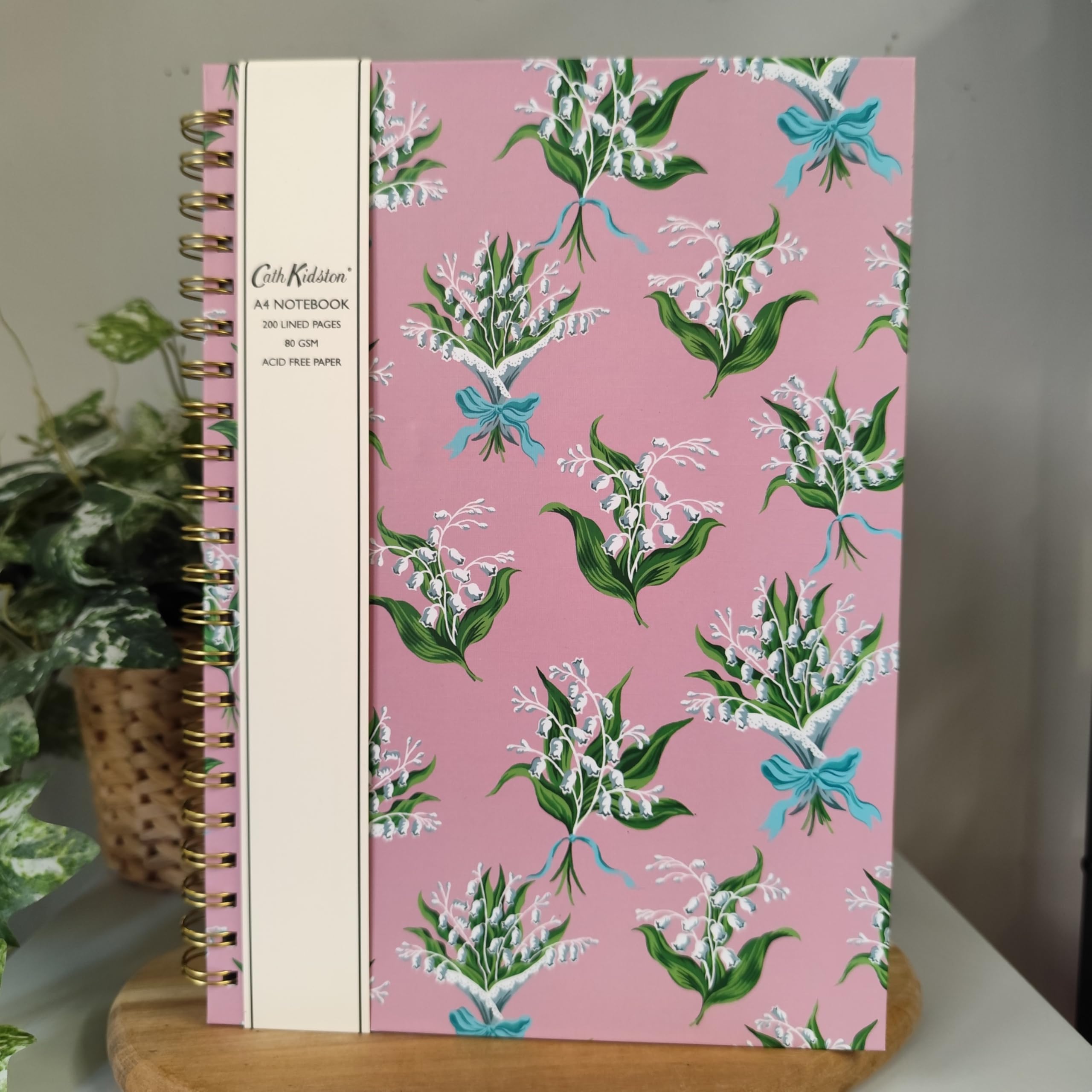 GBCC A4 Wired Lined Notebook - Pink & Green Pattern by Cath Kidston - CKS0022 - Image 2