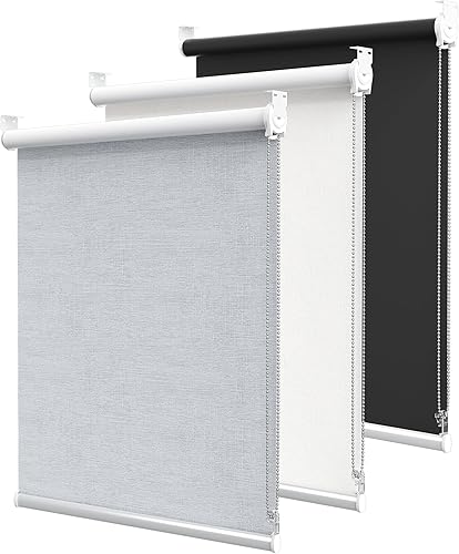 Genimo - Persianas 100% opacas para interiores, enrollables, con aislamiento térmico, protección ultravioleta, para el hogar, dormitorio, sala,